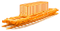 Wagon-intermodal-et-conteneur